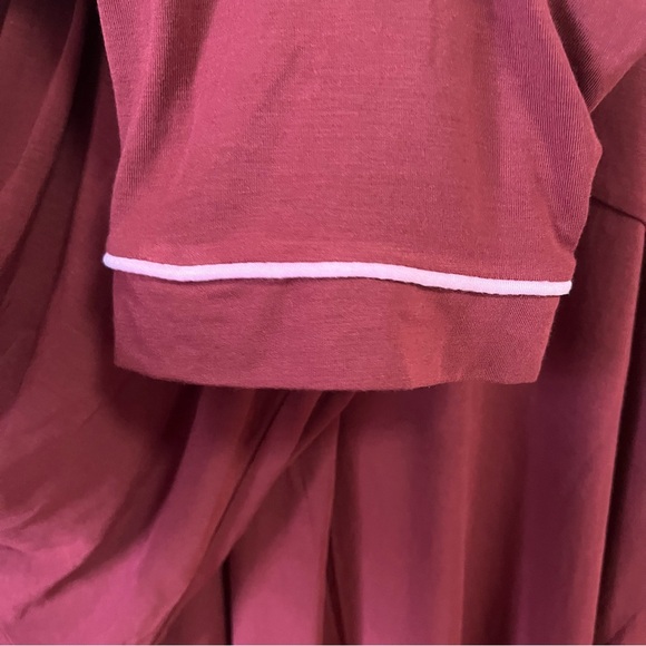 NWOT Anthropologie Women's Button-Up Pajama Top Wine Color Modal Sleepwear 3XL - Picture 10 of 13